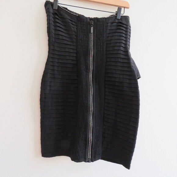 FOR LOVE & LEMONS Celeste Moire Rhinestone Trim Bow Mini Dress 80s Party Size S - Picture 7 of 13